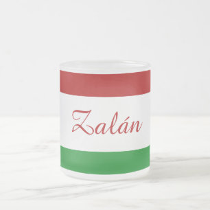 Personalisierte ungarische Flagge Mattglastasse