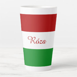 Personalisierte ungarische Flagge Milchtasse