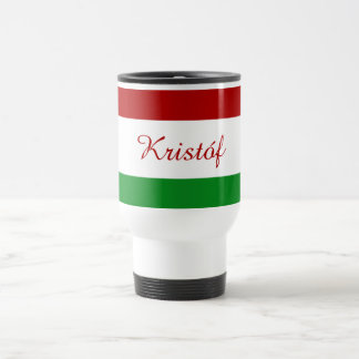 Personalisierte ungarische Flagge Reisebecher