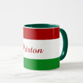 Personalisierte ungarische Flagge Tasse (VorderseiteRechts)