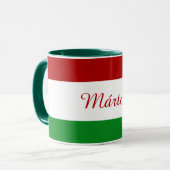 Personalisierte ungarische Flagge Tasse (Vorderseite Links)