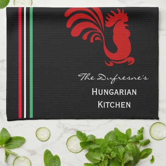 Personalisierte Ungarische Küche Geschirrtuch (Gefaltet)