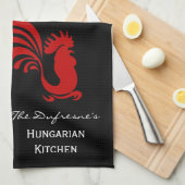 Personalisierte Ungarische Küche Geschirrtuch (Viertel Falte)