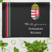 Personalisierte Ungarische Küche mit Wappen Küchentuch (Gefaltet)