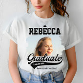 Personalisierte Uni Graduate Foto Abschluss T-Shirt