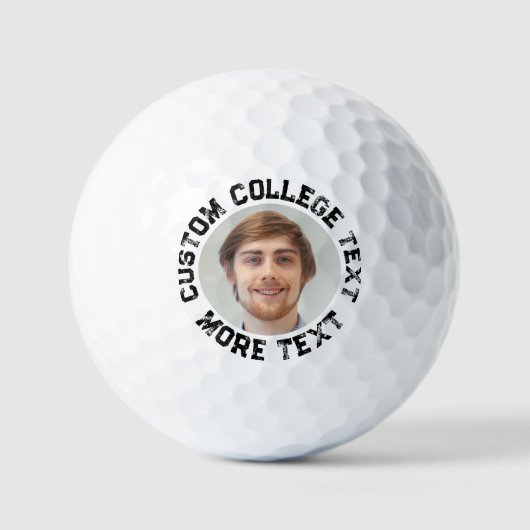 Personalisierte Uni Text Golf Balls Golfball (Vorderseite)