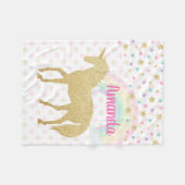 Personalisierte Unicorn-Fleece-Decke Fleecedecke (Vorderseite (Horizontal))