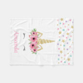 Personalisierte Unicorn-Fleece-Decke Fleecedecke (Vorderseite (Horizontal))