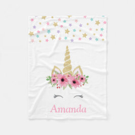 Personalisierte Unicorn-Fleece-Decke Fleecedecke