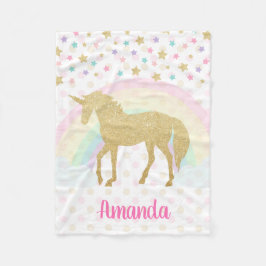 Personalisierte Unicorn-Fleece-Decke Fleecedecke