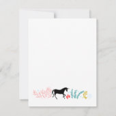 Personalisierte Unicorn-Notecards Mitteilungskarte (Rückseite)