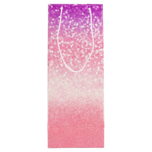 Personalisierte Unicorn Ombre Geschenktüte Für Weinflaschen (Rückseite)