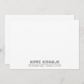 Personalisierte Unique Decorative Typografie Mitteilungskarte (Vorne/Hinten)