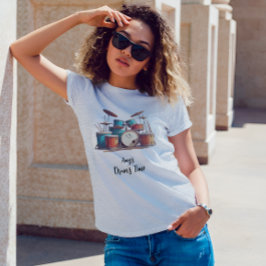 Personalisierte Unisex Drums Music T-Shirt