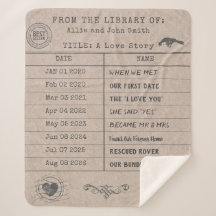 Personalisierte "Unsere Liebesgeschichte"-Biblioth
