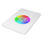 Personalisierte Unternehmens-Logo-Branding-Badezim Badematte (Schrägansicht)