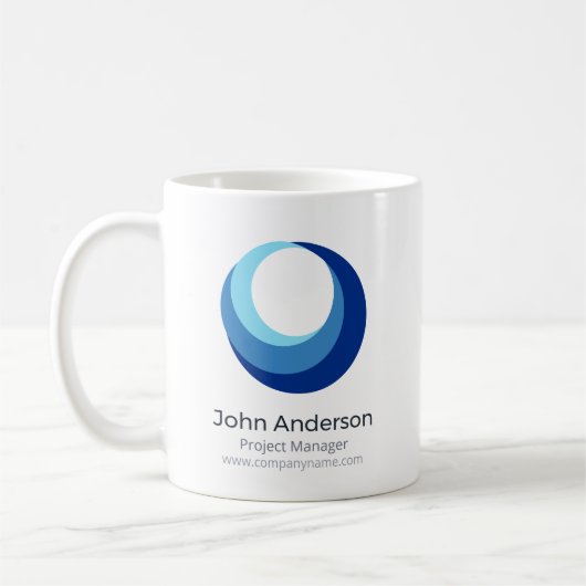 Personalisierte Unternehmens-Logo-Kaffeetasse Kaffeetasse (Links)
