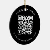 Personalisierte Unternehmens-QR-Code-Website Weihn Keramik Ornament (Rechts)