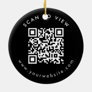 Personalisierte Unternehmens-QR-Code-Website Weihn Keramik Ornament
