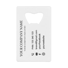 Personalisierte Unternehmensfirma Moderne Werbung  Geldbeutel Flaschenöffner