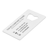 Personalisierte Unternehmensfirma Moderne Werbung  Geldbeutel Flaschenöffner (Vorderseite Schrägansicht)