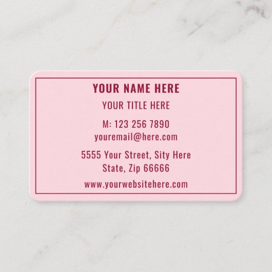 Personalisierte Unternehmensförderkarte Visitenkarte (Vorderseite)