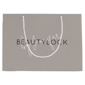 Personalisierte Unternehmensförderung/Graue Einkäu Große Geschenktüte (Vorderseite)