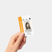 Personalisierte Unternehmensmitarbeiter-ID Orange Ausweis (Handheld)