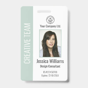 Personalisierte Unternehmensmitarbeiter-ID Pastell Ausweis