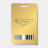 personalisierte Unternehmensmitarbeiter Moderne go Ausweis (Rückseite)