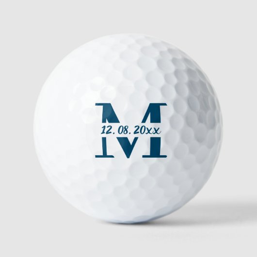 Personalisierte Unterschrift für die blaue und wei Golfball (Vorderseite)