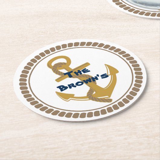 Personalisierte Untersetzer aus Gold (Angewinkelt)