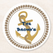 Personalisierte Untersetzer aus Gold (Vorderseite)