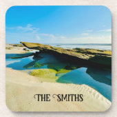 Personalisierte Untersetzer der Strandszene (Vorderseite)