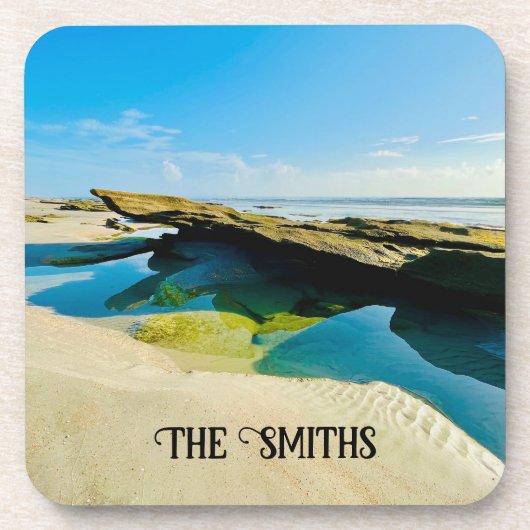 Personalisierte Untersetzer der Strandszene (Vorderseite)