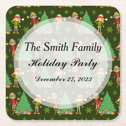 Personalisierte Untersetzer zu Weihnachten (Vorderseite)