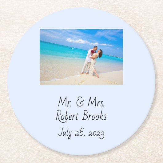 Personalisierte Untersetzer zum Hochzeitstag oder (Vorderseite)