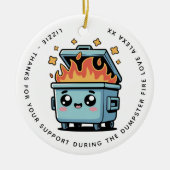 Personalisierte Unterstützung für Dumping - Danke, Keramik Ornament (Vorne)