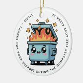 Personalisierte Unterstützung für Dumping - Danke, Keramik Ornament (Links)