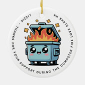 Personalisierte Unterstützung für Dumping - Danke, Keramik Ornament (Hinten)