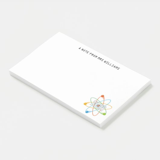 Personalisierte UP- UND ATOM-Spaß-Wissenschaft Post-it Klebezettel (angewinkelt)