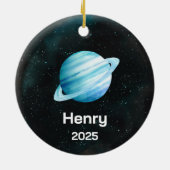 Personalisierte Uranschmuck, Sonnensystem, Planet Keramik Ornament (Hinten)