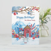 Personalisierte Urlaubskarte Feiertagskarte (Stehend Vorderseite)