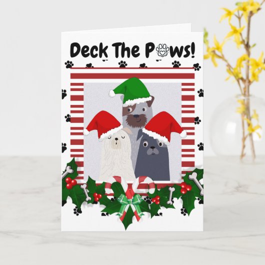 Personalisierte Urlaubskarte für Hunde Karte (Gelbe Blume)