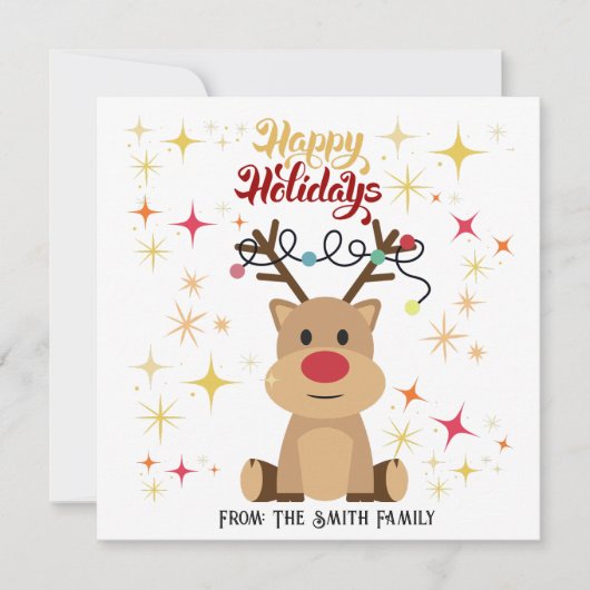 PERSONALISIERTE URLAUBSKARTEN (REINDEER) (Vorderseite)