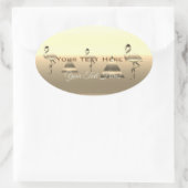 Personalisierte Urlaubssaison Vibe Ovaler Aufkleber (Tasche)