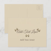 Personalisierte Urlaubssaison Vibe Postkarte (Vorne/Hinten)