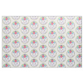 Personalisierte Ursprünge Datum Blumenkuchen Stoff (Fat Quarter (45,7 x 55,9 cm))