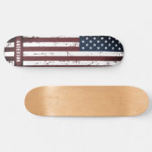 Personalisierte US Flagge - amerikanische Flagge Skateboard (Horizontal)