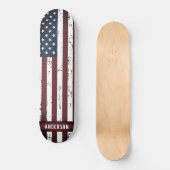 Personalisierte US Flagge - amerikanische Flagge Skateboard (Vorderseite)